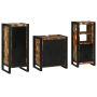 Juego de muebles de baño 3 pcs Madera reciclada maciza