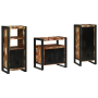 Juego de muebles de baño 3 pcs Madera reciclada maciza