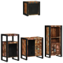 Juego de muebles de baño 4 pcs Madera reciclada maciza