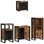 Juego de muebles de baño 4 pcs Madera reciclada maciza