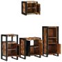 Juego de muebles de baño 4 pcs Madera reciclada maciza