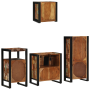 Juego de muebles de baño 4 pcs Madera reciclada maciza