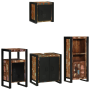 Juego de muebles de baño 4 pcs Madera reciclada maciza