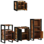 Juego de muebles de baño 4 pcs Madera reciclada maciza