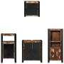 Juego de muebles de baño 4 pcs Madera reciclada maciza