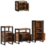 Juego de muebles de baño 4 pcs Madera reciclada maciza