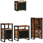 Juego de muebles de baño 4 pcs Madera reciclada maciza
