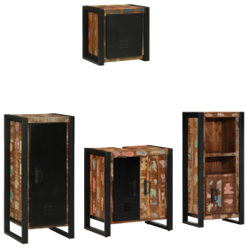 Juego de muebles de baño 4 pcs Madera reciclada maciza