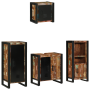 Juego de muebles de baño 4 pcs Madera reciclada maciza