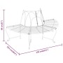 Banco de jardín semicircular de acero negro 159 cm de vidaXL, Bancos de jardín - Ref: Foro24-318825, Precio: 180,24 €, Descue...