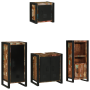 Juego de muebles de baño 4 pcs Madera reciclada maciza