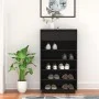 Solid black pine wood shoe cabinet 60x34x105 cm by vidaXL, Shoe racks and shoe organizers - Ref: Foro24-813554, Price: 86,94 ...