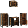 Juego de muebles de baño 4 pcs Madera reciclada maciza