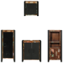 Juego de muebles de baño 4 pcs Madera reciclada maciza
