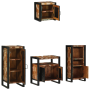 Juego de muebles de baño 4 pcs Madera reciclada maciza