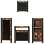 Juego de muebles de baño 4 pcs Madera reciclada maciza