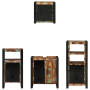 Juego de muebles de baño 4 pcs Madera reciclada maciza