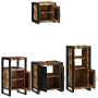 Juego de muebles de baño 4 pcs Madera reciclada maciza