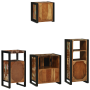 Juego de muebles de baño 4 pcs Madera reciclada maciza