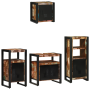 Juego de muebles de baño 4 pcs Madera reciclada maciza