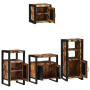 Juego de muebles de baño 4 pcs Madera reciclada maciza