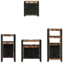 Juego de muebles de baño 4 pcs Madera reciclada maciza