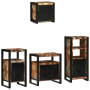 Juego de muebles de baño 4 pcs Madera reciclada maciza