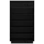 Solid black pine wood shoe cabinet 60x34x105 cm by vidaXL, Shoe racks and shoe organizers - Ref: Foro24-813554, Price: 86,94 ...