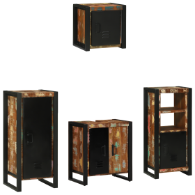 Juego de muebles de baño 4 pcs Madera reciclada maciza