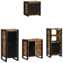 Juego de muebles de baño 4 pcs Madera reciclada maciza