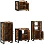 Juego de muebles de baño 4 pcs Madera reciclada maciza