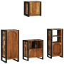 Juego de muebles de baño 4 pcs Madera reciclada maciza