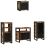 Juego de muebles de baño 4 pcs Madera reciclada maciza