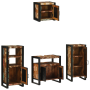 Juego de muebles de baño 4 pcs Madera reciclada maciza