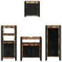Juego de muebles de baño 4 pcs Madera reciclada maciza