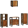 Juego de muebles de baño 4 pcs Madera reciclada maciza
