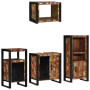 Juego de muebles de baño 4 pcs Madera reciclada maciza