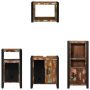 Juego de muebles de baño 4 pcs Madera reciclada maciza