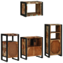 Juego de muebles de baño 4 pcs Madera reciclada maciza