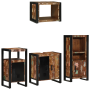 Juego de muebles de baño 4 pcs Madera reciclada maciza