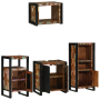 Juego de muebles de baño 4 pcs Madera reciclada maciza