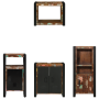 Juego de muebles de baño 4 pcs Madera reciclada maciza