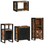 Juego de muebles de baño 4 pcs Madera reciclada maciza