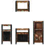 Juego de muebles de baño 4 pcs Madera reciclada maciza