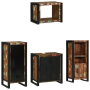 Juego de muebles de baño 4 pcs Madera reciclada maciza