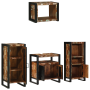 Juego de muebles de baño 4 pcs Madera reciclada maciza