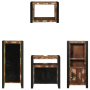 Juego de muebles de baño 4 pcs Madera reciclada maciza