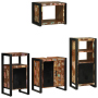 Juego de muebles de baño 4 pcs Madera reciclada maciza