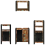 Juego de muebles de baño 4 pcs Madera reciclada maciza