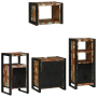 Juego de muebles de baño 4 pcs Madera reciclada maciza
